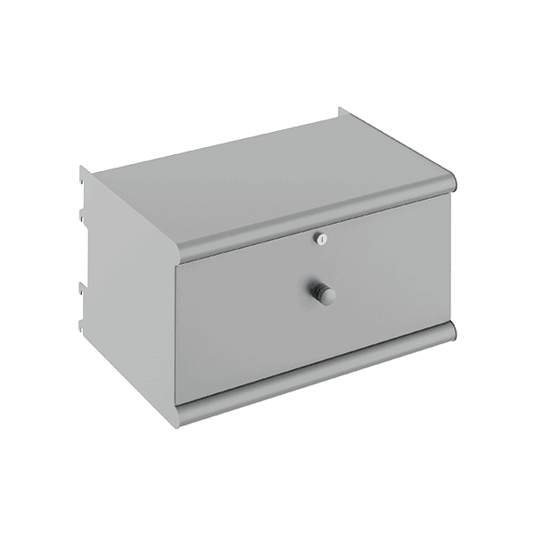 METAL BULLNOSE LOCKING DRAWER