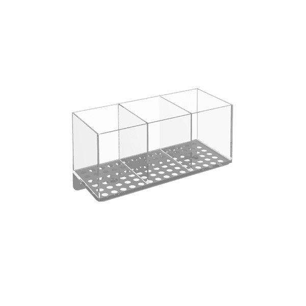 DIVIDED ACRYLIC BIN FOR PERFORATED PANEL