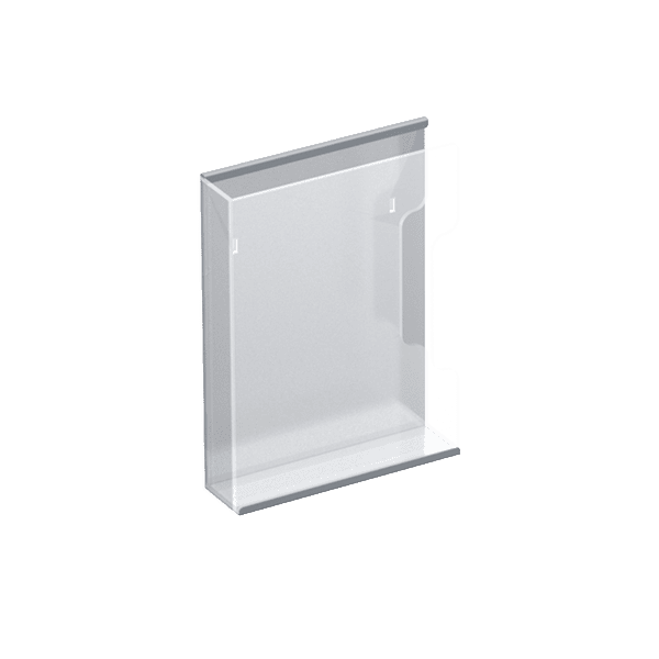 ACRYLIC / METAL MAGAZINE HOLDER FOR PERFORATED PANEL