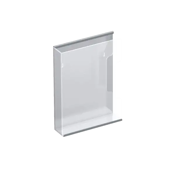 ACRYLIC / METAL MAGAZINE HOLDER FOR PERFORATED PANEL