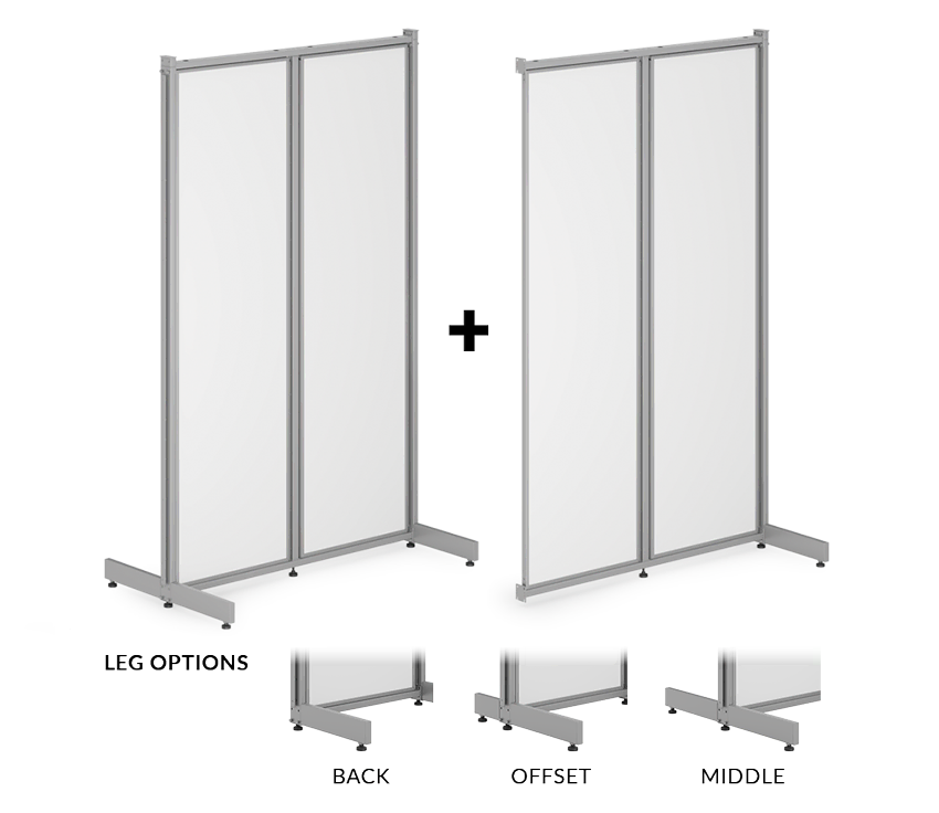 Evolve Collection 48"W High Double Panel Starter/Add-On