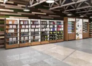 a store inside of a building