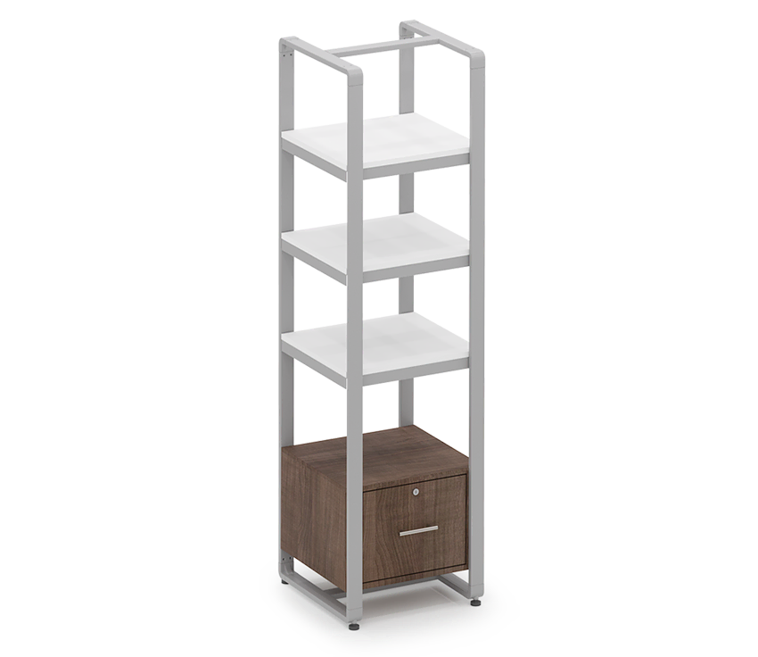 Reveal_RVE-2020-72x_Option1 Reveal Collection Tall Etagere with Locking Cabinet