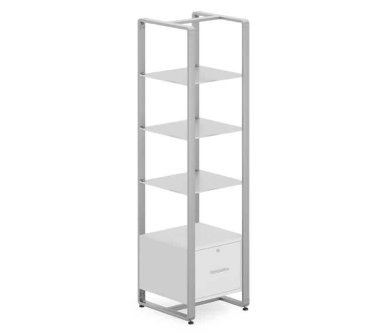 Reveal Collection Tall Etagere with Locking Cabinet