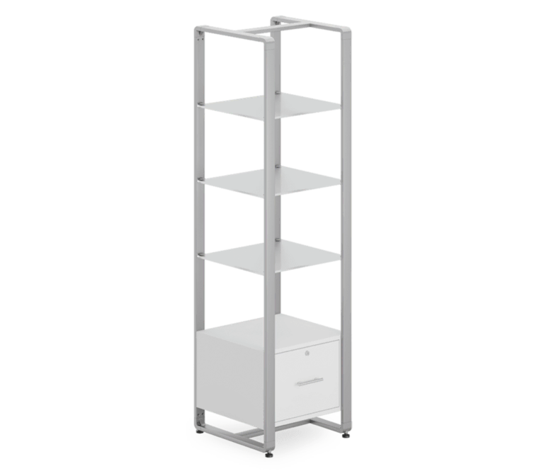 Reveal Collection Tall Etagere with Locking Cabinet