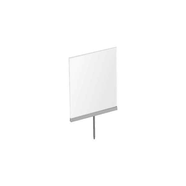 8-1/2"W X 11"H FOLDED ACRYLIC SIGN HOLDER WITH STEM