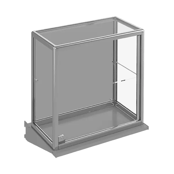 LOCKING SHOWCASE W/GLASS SHELF