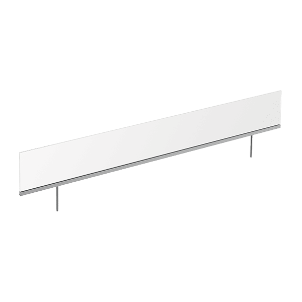 48"W FOLDED ACRYLIC SIGN HOLDER WITH STEMS